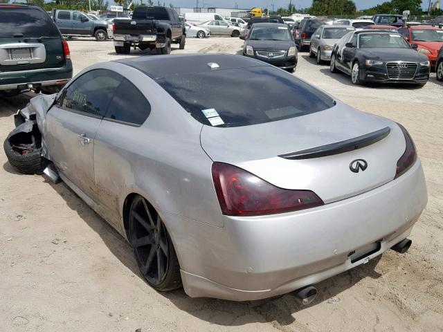 JN1CV6EL5CM471596 - 2012 INFINITI G37 SILVER photo 3