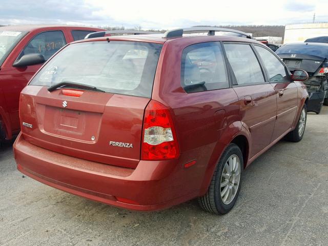 KL5JJ86Z05K075157 - 2005 SUZUKI FORENZA LX RED photo 4