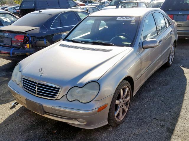 WDBRF40J24F449851 - 2004 MERCEDES-BENZ C 230K SPO SILVER photo 2