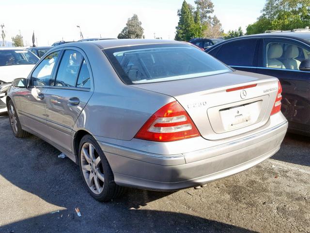 WDBRF40J24F449851 - 2004 MERCEDES-BENZ C 230K SPO SILVER photo 3