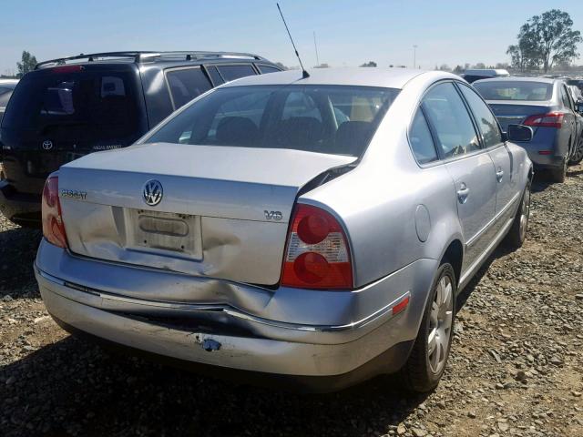 WVWRH63BX1P267879 - 2001 VOLKSWAGEN PASSAT GLX SILVER photo 4