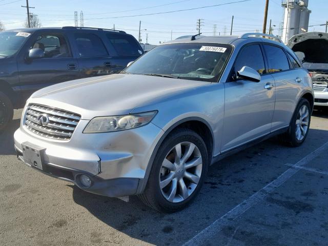 JNRBS08W24X404099 - 2004 INFINITI FX45 SILVER photo 2