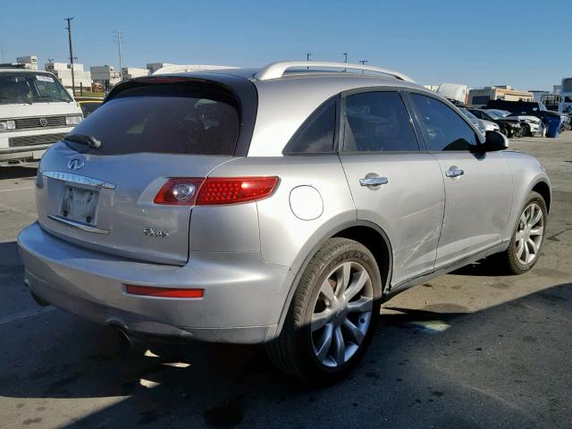 JNRBS08W24X404099 - 2004 INFINITI FX45 SILVER photo 4