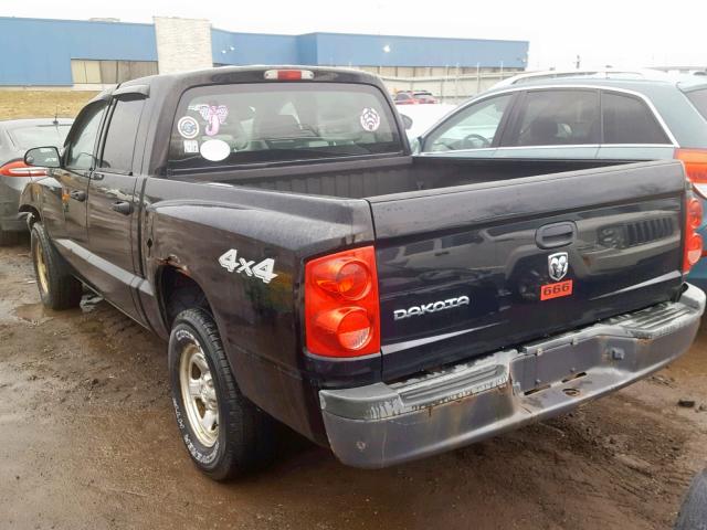 1D7HW28K06S504232 - 2006 DODGE DAKOTA QUA BLACK photo 3