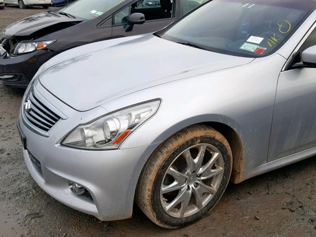 JN1CV6AR9DM757477 - 2013 INFINITI G37 SILVER photo 9