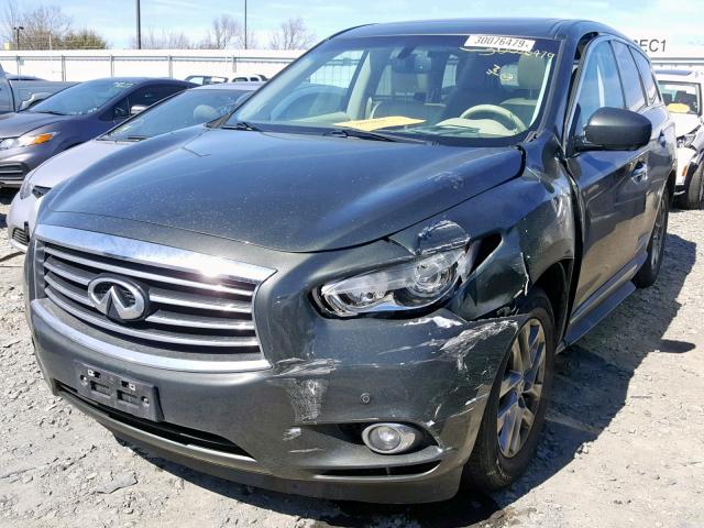 5N1AL0MM4DC326022 - 2013 INFINITI JX35 GREEN photo 2