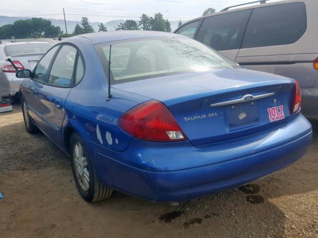 1FAFP56S33A174709 - 2003 FORD TAURUS SEL BLUE photo 3