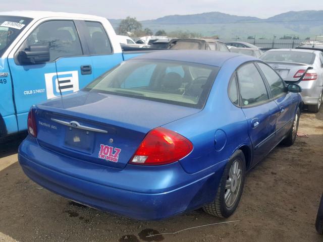 1FAFP56S33A174709 - 2003 FORD TAURUS SEL BLUE photo 4