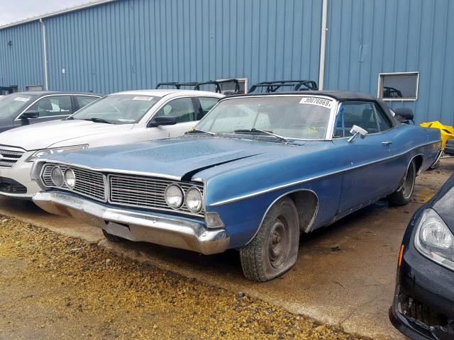 8W57F176494 - 1968 FORD GALAXY BLUE photo 2