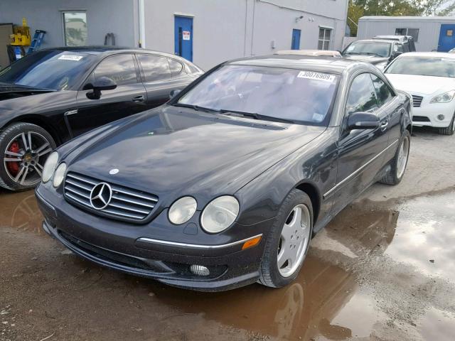 WDBPJ75J02A021268 - 2002 MERCEDES-BENZ CL 500 BLACK photo 2