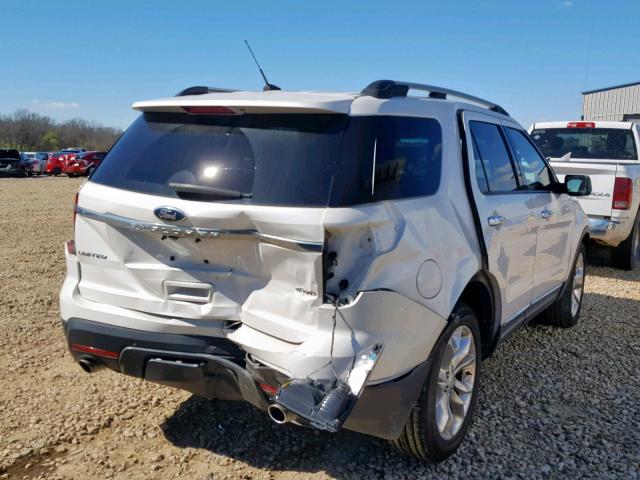 1FMHK8F88CGA72192 - 2012 FORD EXPLORER L WHITE photo 4