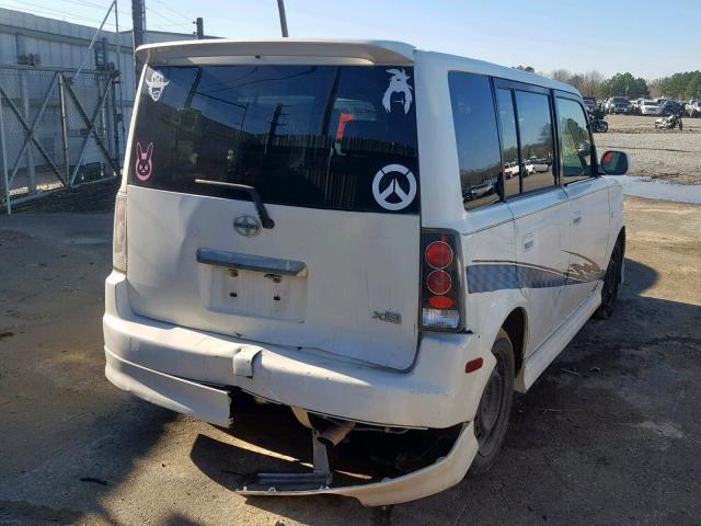 JTLKT324150196575 - 2005 TOYOTA SCION XB WHITE photo 4