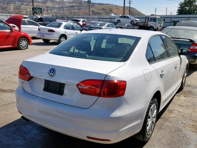 3VW2K7AJ7EM226041 - 2014 VOLKSWAGEN JETTA BASE WHITE photo 4