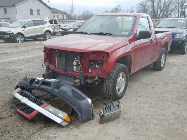 1GCCS148758271577 - 2005 CHEVROLET COLORADO RED photo 2