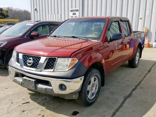 1N6AD07WX6C449628 - 2006 NISSAN FRONTIER C RED photo 2