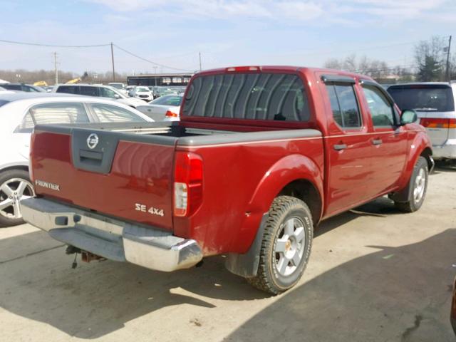 1N6AD07WX6C449628 - 2006 NISSAN FRONTIER C RED photo 4