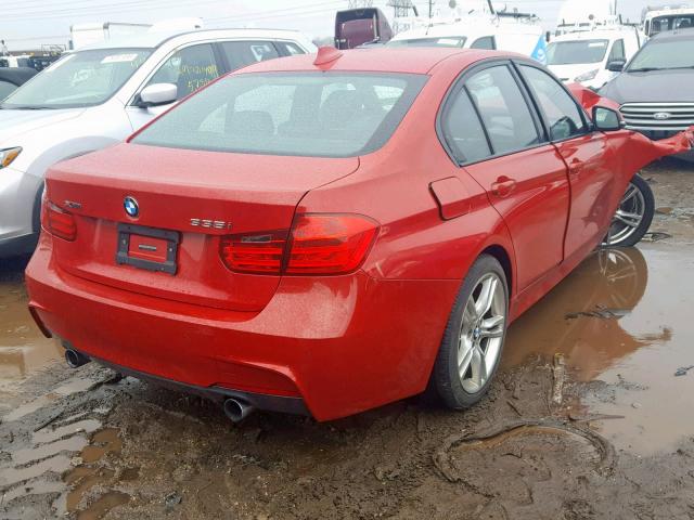 WBA3B9G53DNP39768 - 2013 BMW 335 XI RED photo 4