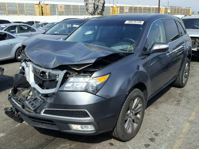 2HNYD2H55AH522052 - 2010 ACURA MDX ADVANC GRAY photo 2