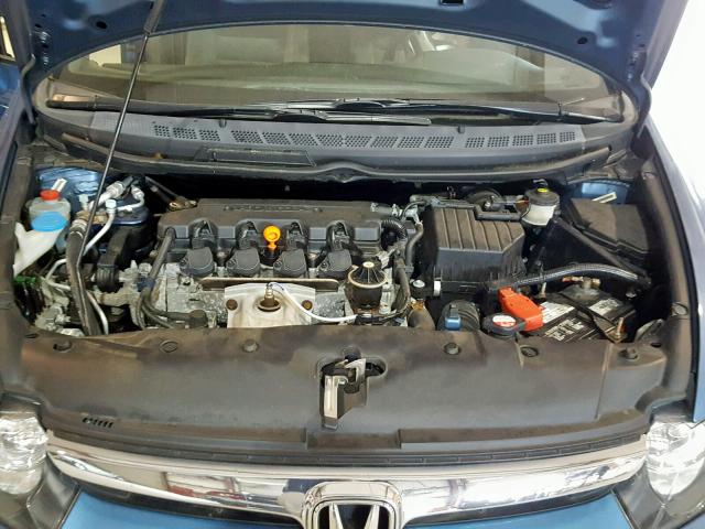 1HGFA16818L056695 - 2008 HONDA CIVIC EX BLUE photo 7