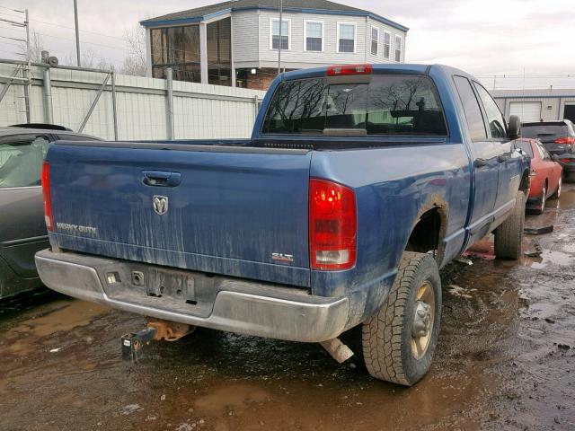 3D7KS28D05G805737 - 2005 DODGE RAM 2500 S BLUE photo 4