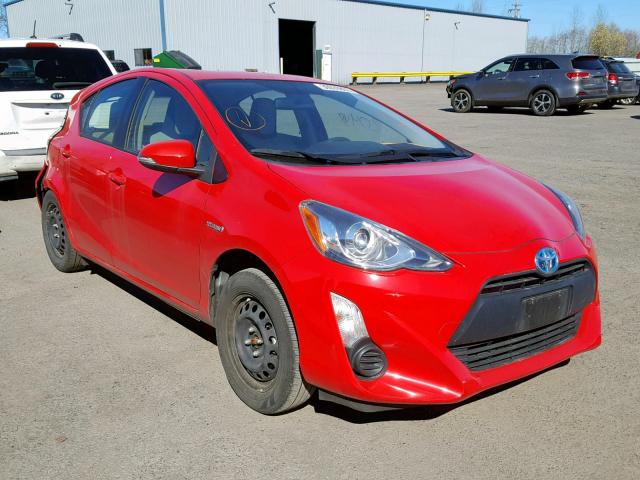 JTDKDTB39F1579398 - 2015 TOYOTA PRIUS C RED photo 1