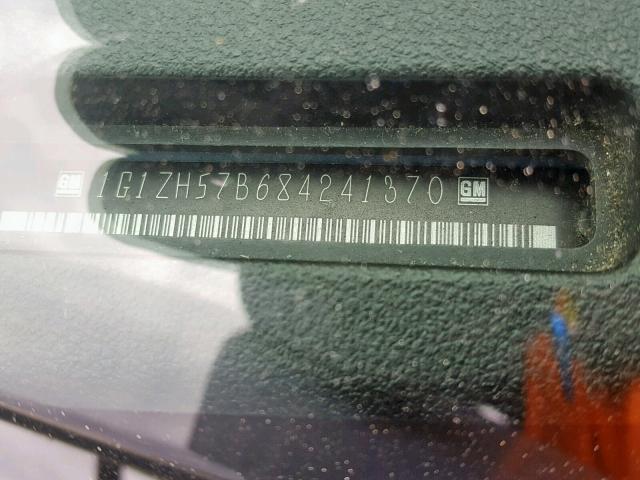 1G1ZH57B684241370 - 2008 CHEVROLET MALIBU 1LT GRAY photo 10