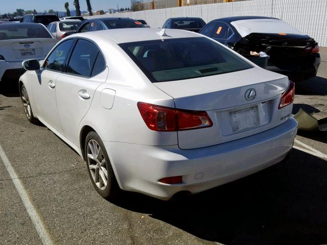 JTHBF5C27B5131576 - 2011 LEXUS IS 250 WHITE photo 3