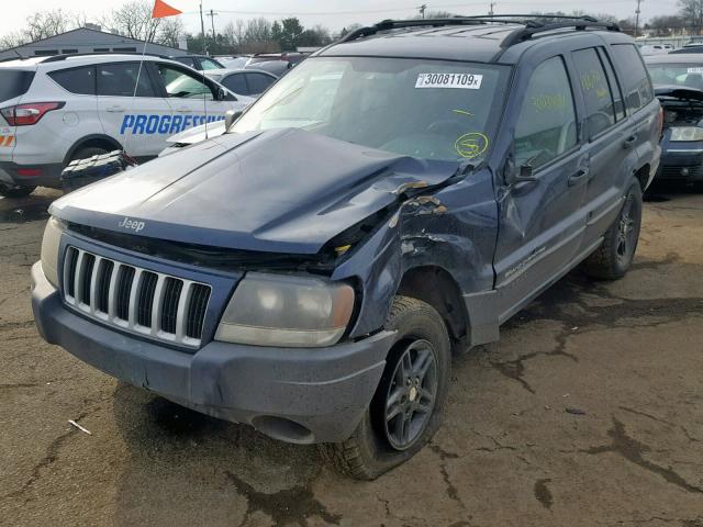 1J4GW48S84C356186 - 2004 JEEP GRAND CHER BLUE photo 2