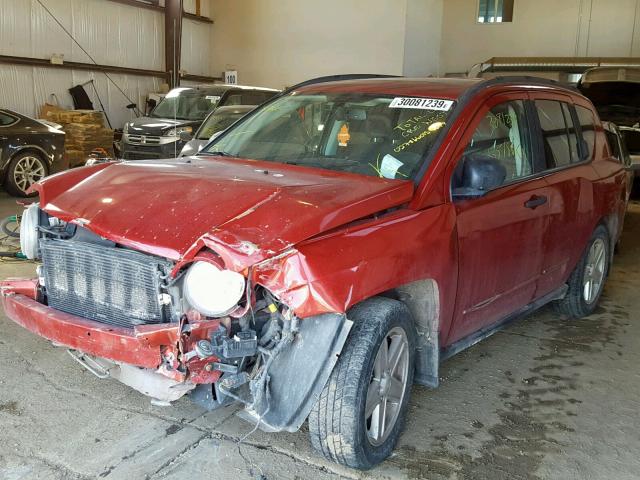 1J8FF47W98D539921 - 2008 JEEP COMPASS SP RED photo 2