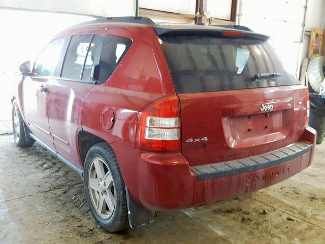 1J8FF47W98D539921 - 2008 JEEP COMPASS SP RED photo 3
