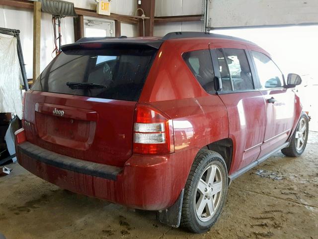 1J8FF47W98D539921 - 2008 JEEP COMPASS SP RED photo 4