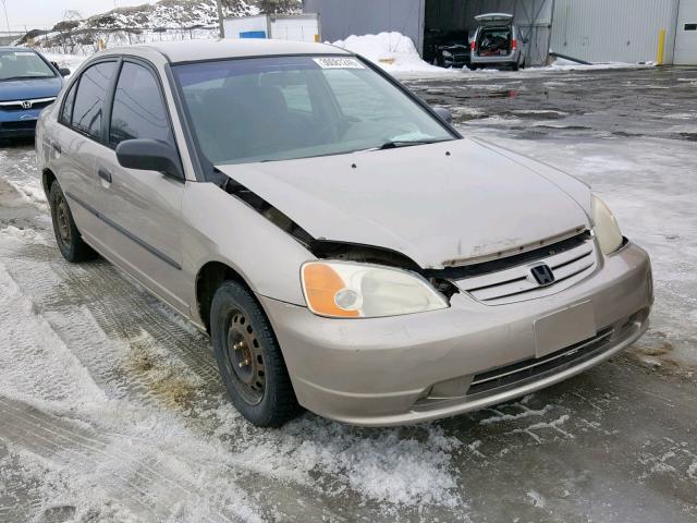 2HGES16341H910272 - 2001 HONDA CIVIC DX BEIGE photo 1