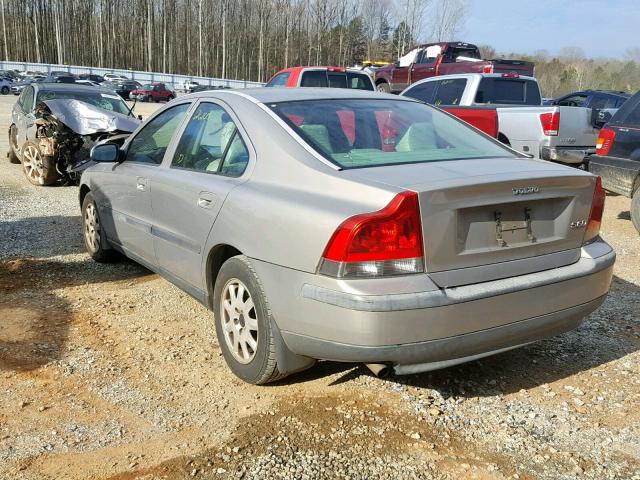 YV1RS61R522190803 - 2002 VOLVO S60 SILVER photo 3