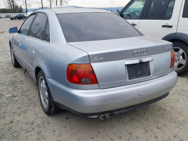 WAUED68D8WA002261 - 1998 AUDI A4 2.8 QUA SILVER photo 3