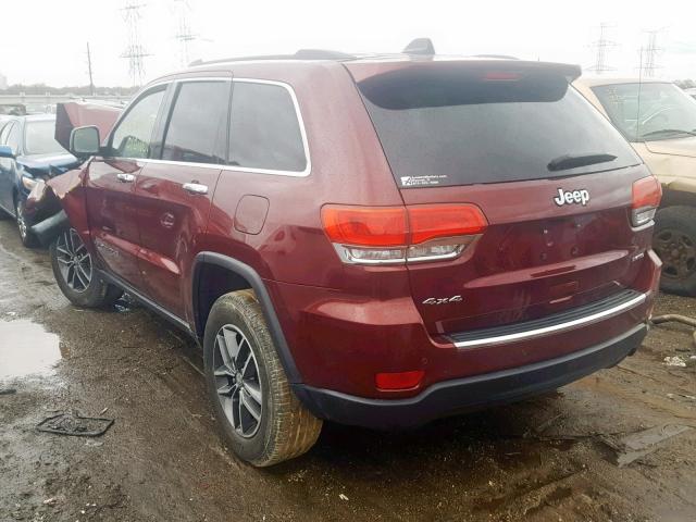 1C4RJFBG3HC938084 - 2017 JEEP GRAND CHER MAROON photo 3