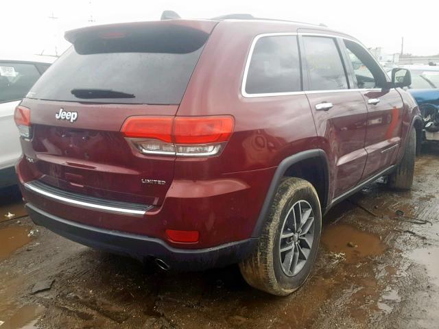 1C4RJFBG3HC938084 - 2017 JEEP GRAND CHER MAROON photo 4