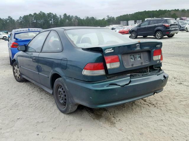 1HGEJ6228YL025261 - 2000 HONDA CIVIC DX GREEN photo 3