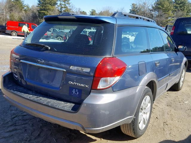 4S4BP60C287318475 - 2008 SUBARU OUTBACK GRAY photo 4