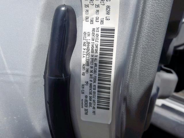 1J8HH48N26C133099 - 2006 JEEP COMMANDER SILVER photo 10