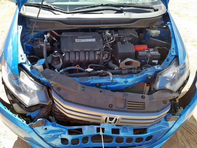 JHMZE2H56BS003642 - 2011 HONDA INSIGHT LX BLUE photo 7