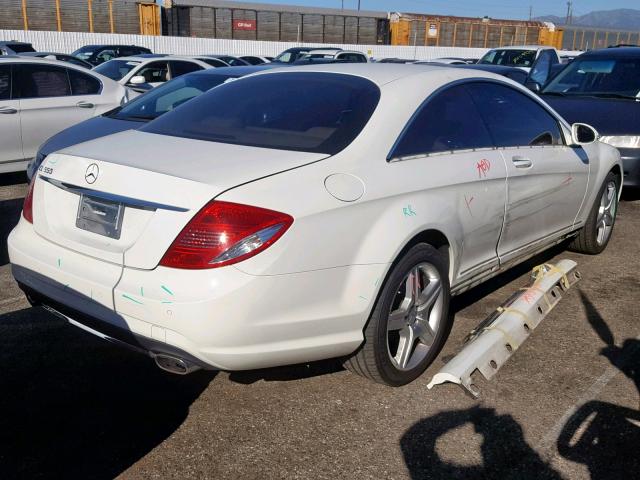 WDDEJ71X38A011559 - 2008 MERCEDES-BENZ CL 550 WHITE photo 4