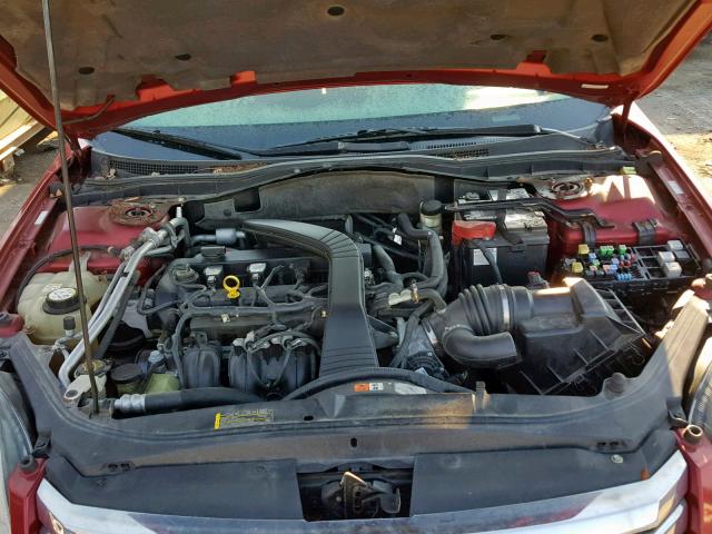 3FAHP06Z27R197337 - 2007 FORD FUSION S RED photo 7