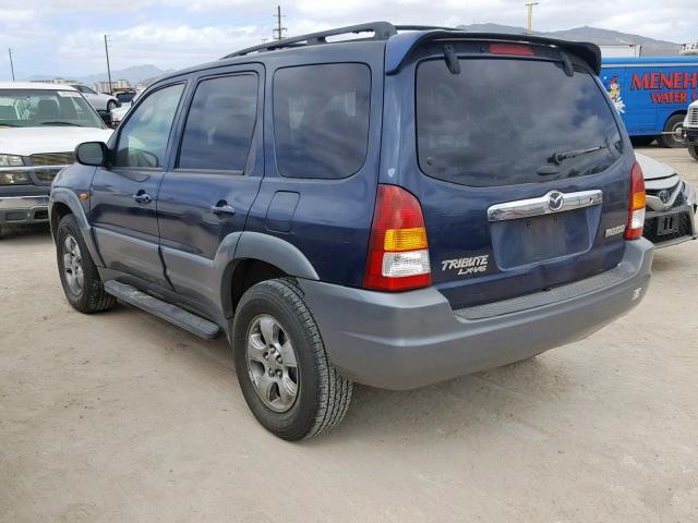 4F2YU091X2KM32315 - 2002 MAZDA TRIBUTE LX BLUE photo 3