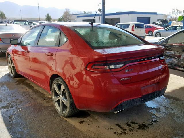 1C3CDFEB8GD644528 - 2016 DODGE DART GT RED photo 3