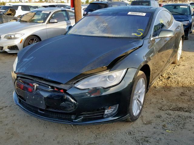 5YJSA1DG2DFP16683 - 2013 TESLA MODEL S GREEN photo 2