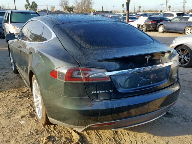 5YJSA1DG2DFP16683 - 2013 TESLA MODEL S GREEN photo 3