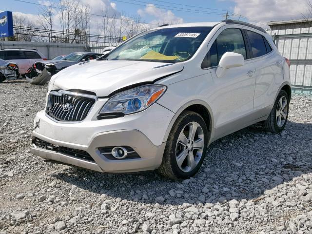 KL4CJCSB2DB070212 - 2013 BUICK ENCORE WHITE photo 2