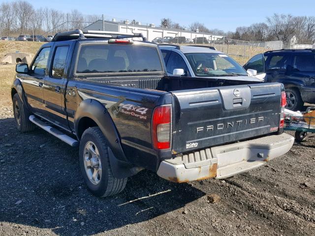 1N6MD29Y82C346404 - 2002 NISSAN FRONTIER C BLACK photo 3