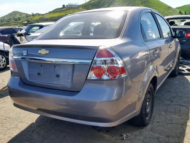 KL1TD5DE0BB169292 - 2011 CHEVROLET AVEO LS GRAY photo 4