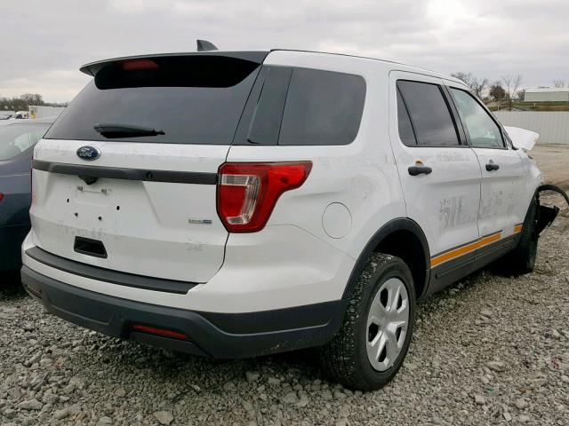 1FM5K8AR3JGC49473 - 2018 FORD EXPLORER P WHITE photo 4